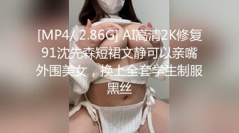 [MP4/ 2.86G] AI高清2K修复91沈先森短裙文静可以亲嘴外围美女，换上全套学生制服黑丝