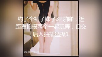 约了个裙子妹子3P啪啪，近距离拍摄两个一起玩弄，口交后入抽插猛操1