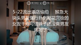 5-22流出酒店偷拍❤️猴急大块头男友强行扑倒刚花完妆的女友干炮可惜妹子还没爽男友就射了