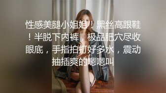 性感美腿小姐姐！黑丝高跟鞋！半脱下内裤，极品肥穴尽收眼底，手指拍打好多水，震动抽插爽的嗯嗯叫