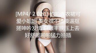 [MP4/ 2.02G] 约啪连衣裙可爱小姐姐 美女很不错摸逼抠搓呻吟发情 白嫩丰腴压上去好舒服啪啪猛力抽插